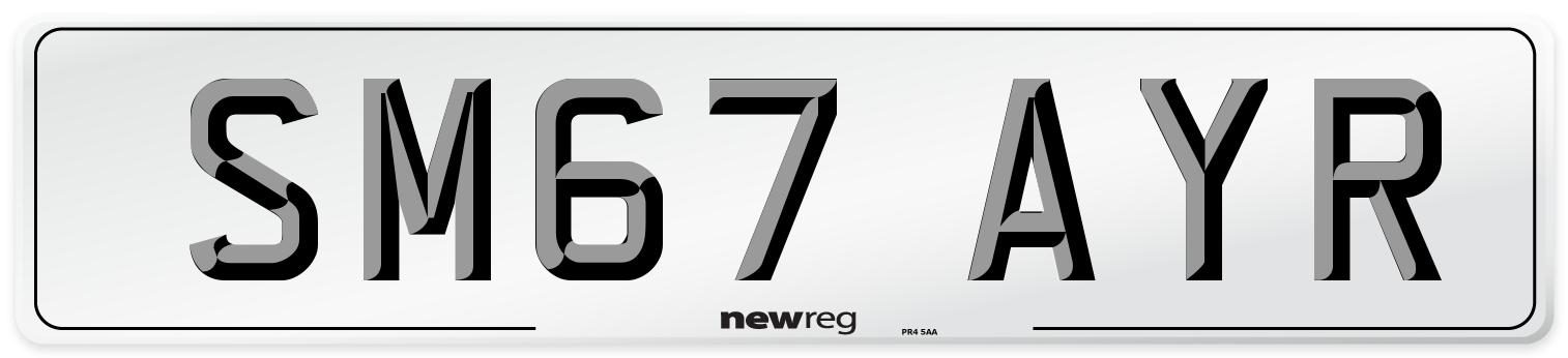 SM67 AYR Number Plate from New Reg